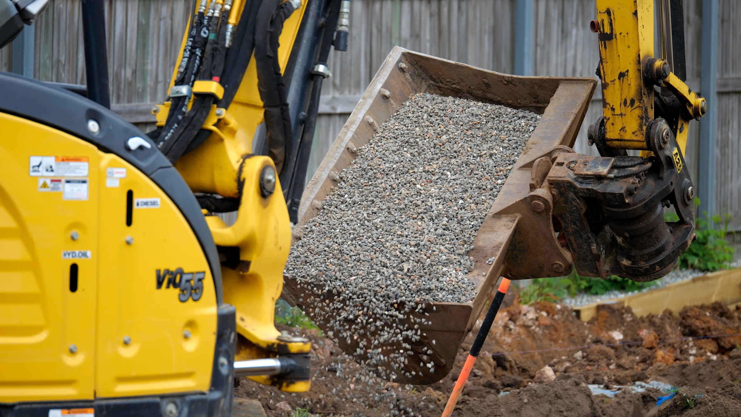 Construction machinery working on a CJ Homes building site
