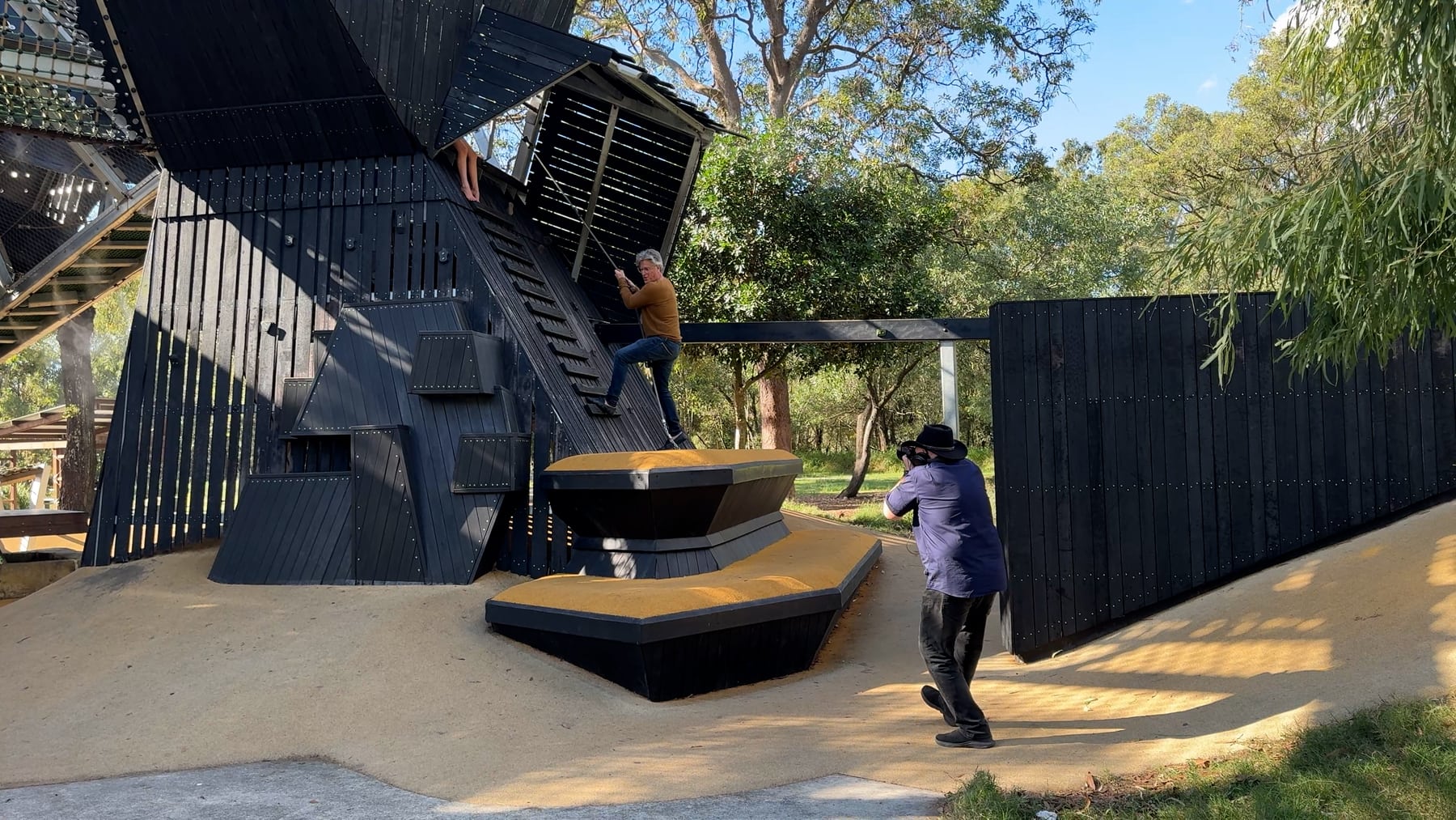 Filming at Bradbury Park Playscape